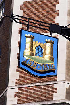 Traditional banking street sign, Lombard Street, City of London, London, England, United Kingdom, Europe