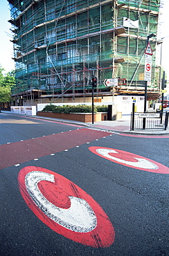 Congestion Charge signs, London, England, United Kingdom, Europe