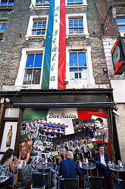 Street scene, Frith Street, Soho, London, England, United Kingdom, Europe