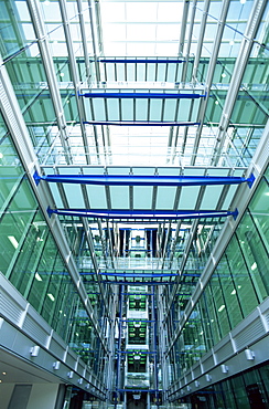 Interior, Tower Bridge House, architects Richard Rogers Partnership, Tower Hamlets, London, England, United Kingdom, Europe