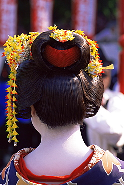 Geisha at Jidai Matsuri Festival held annually in November at Sensoji Temple, Asakusa, Tokyo, Japan, Asia