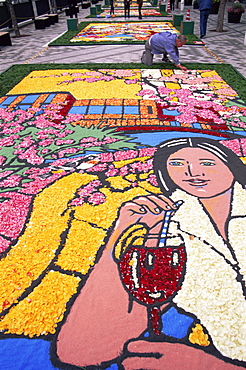 Floral display artwork at the Infiora Festival held in November, Kachidoki, Tokyo, Japan, Asia