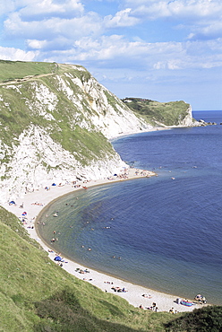 St. Oswalds Bay, Lulworth, Jurassic Coast, UNESCO World Heritage Site, Dorset, England, United Kingdom, Europe