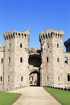 Raglan Castle, Raglan, Monmouthshire, Wales, United Kingdom, Europe