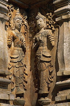 Statue detail at Wat Jet Yot, Chiang Mai, Thailand, Southeast Asia, Asia