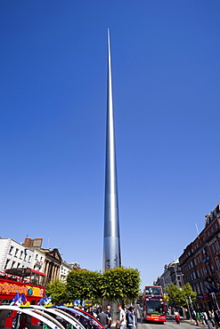 Spire of Dublin (Monument of Light) by Ian Ritchie Architects in O'Connell Street, Dublin, Republic of Ireland, Europe