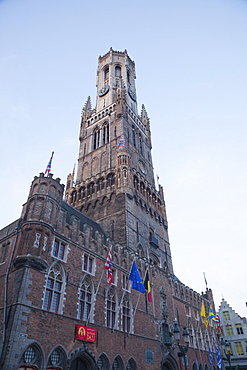 The Belfry Tower, Bruges, UNESCO World Heritage Site, Belgium, Europe