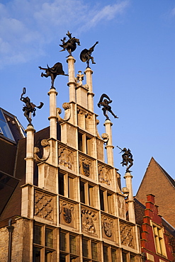 Building Facade, Ghent, Belgium, Europe