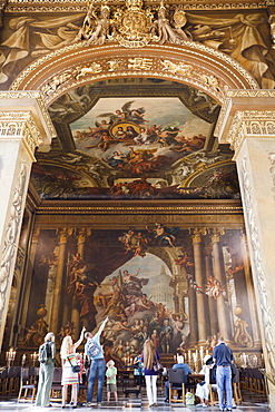 The Painted Hall, artwork by Sir James Thornhill, Old Royal Naval College, Greenwich, London, England, United Kingdom, Europe