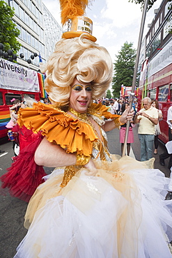 Drag queen, Gay Pride Festival, London, England, United Kingdom, Europe