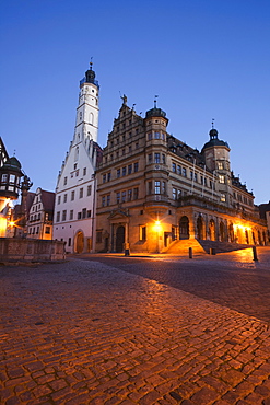 Rathaus (Town Hall), Rothenburg ob der Tauber, Romantic Road, Bavaria, Germany, Europe