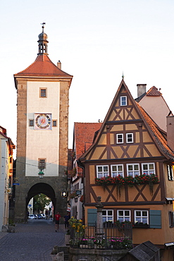 Plonlein and Siebers Tower, Rothenburg ob der Tauber, Romantic Road, Bavaria, Germany, Europe