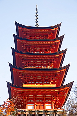 The Five-Storied Pagoda, Hokoku Shrine, Miyajima Island, Japan, Asia