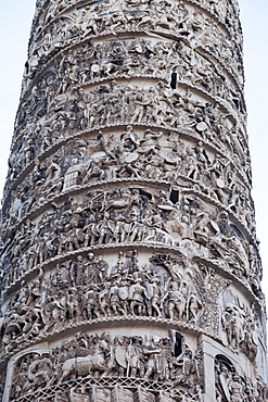 Column of Marcus Aurelius, Piazza Colonna, Rome, Lazio, Italy, Europe