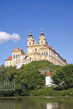 The Benedictine Abbey and River Danube, Melk, Wachau Cultural Landscape, UNESCO World Heritage Site, Austria, Europe