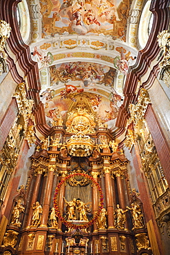 Interior of the Abbey Church, Melk Abbey, Melk, Wachau Cultural Landscape, UNESCO World Heritage Site, Austria, Europe