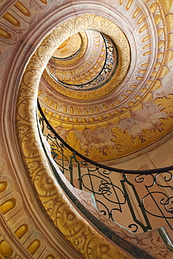 Stairway in the Abbey, Melk Abbey, Melk, Wachau Cultural Landscape, UNESCO World Heritage Site, Austria, Europe