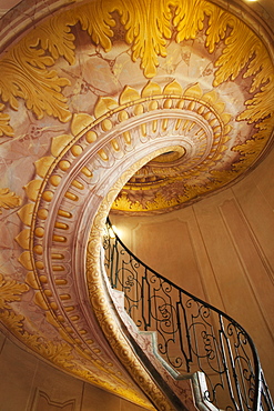 Stairway in the Abbey, Melk Abbey, Melk, Wachau Cultural Landscape, UNESCO World Heritage Site, Austria, Europe