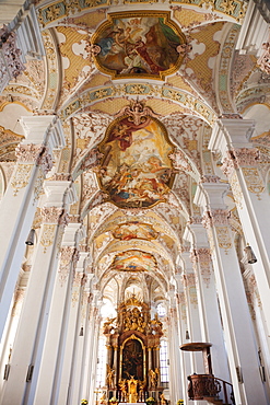 Baroque interior, Heilig Geist Pfarrkirche (Holy Ghost Church), Munich, Bavaria, Germany, Europe