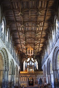 Interior of St. David's Cathedral, St. David's, Pembrokeshire, Wales, United Kingdom, Europe