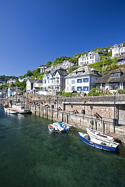 Riverside properties at Looe, Cornwall, England, United Kingdom, Europe