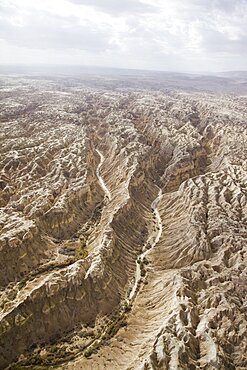 Aerial Sodom mountains in the Judean Desert, Israel