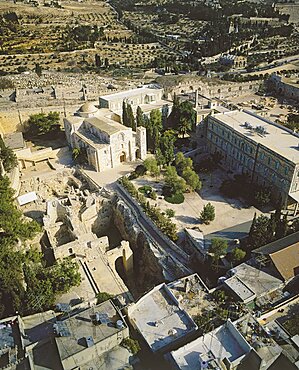 Aerial Medieval Church of saint Anne, Israel