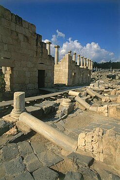 ruins of the Roman city of Beit Shean in the Jordan valley, Israel