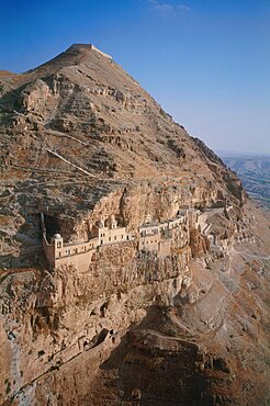 Aerial view of Quarntal Monastery, Israel