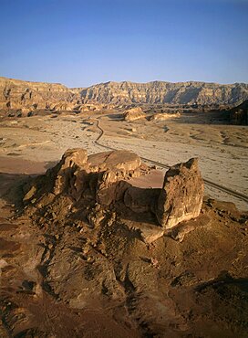 Aerial Timna valley in the Arava, Israel