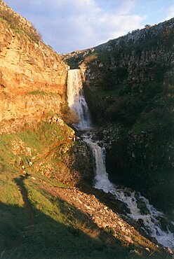 Orvim waterfall in the northern Golan Heights, Israel