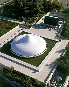 Aerial Shrine of the Book in Jerusalem, Israel