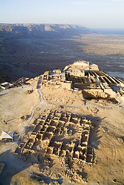 Aerial photograph of Masada near the Dead sea, Israel