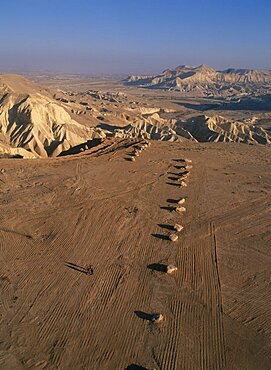 Aerial Zin valley in the central Negev Desert, Israel