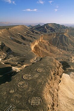 Aerial photograph of mount Katum also known as the Unit's mount in the Ramon crater, Israel