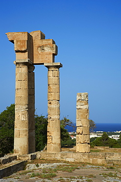 Apollo Temple, Acropolis, Rhodes City, Island of Rhodes, Dodecanese, Greek Islands, Greece, Europe