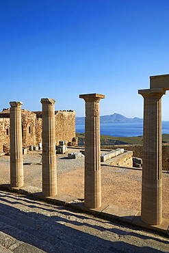 Acropolis, Lindos, Rhodes, Dodecanese, Greek Islands, Greece, Europe