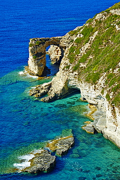 Tripitos Arch, Paxos, Paxi, Ionian Islands, Greek Islands, Greece, Europe