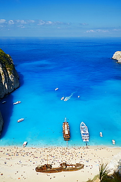 Shipwreck beach, Zante island, Ionian Islands, Greek Islands, Greece, Europe