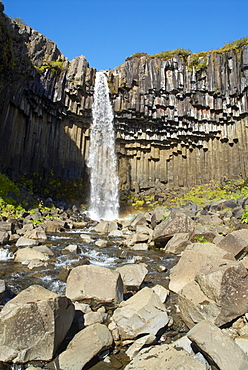 Svartifoss waterfall, Skaftafell, Iceland, Polar Regions