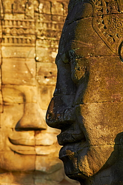 Detail of sculpture, Bayon temple, dating from the 13th century, Angkor, UNESCO World Heritage Site, Siem Reap, Cambodia, Indochina, Southeast Asia, Asia