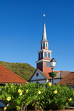 Church, Grande Anse, Les Anses d'Arlet, Martinique, Windward Islands, French Overseas Department, West Indies, Caribbean, Central America