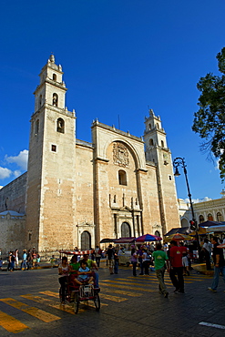 The Cathedral, Independence Square, Merida, Yucatan state, Mexico, North America