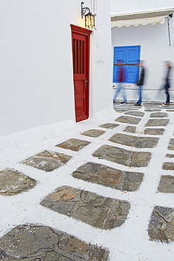 Doors and windows, Chora, Mykonos town, Mykonos, Cyclades, Greek Islands, Greece, Europe