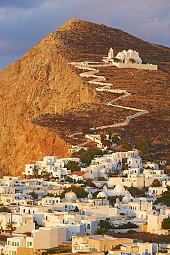 Panagia Kimissis monastery, Kastro, The Chora village, Folegandros, Cyclades Islands, Greek Islands, Greece, Europe