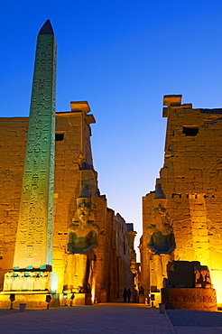 Obelisk of Ramesses II, Temple of Luxor, Thebes, UNESCO World Heritage Site, Egypt, North Africa, Africa