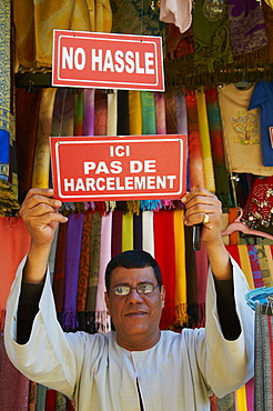 Trader in the market of Aswan, Egypt, North Africa, Africa