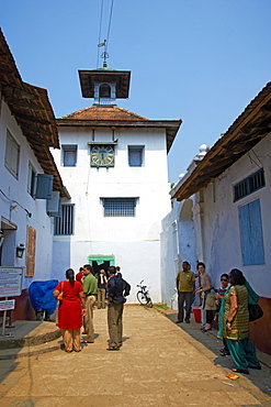 Synagogue in the Jewish district, Fort Cochin (Kochi), Kerala, India, Asia