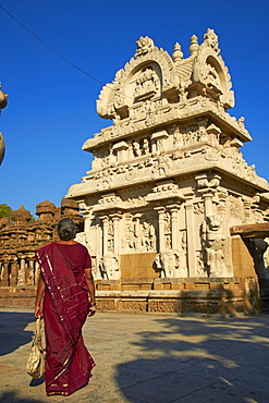 Kailasanatha temple dating from the 8th century, Kanchipuram, Tamil Nadu, India, Asia