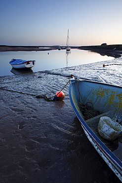 A spring dawn at Burnham Overy Staithe, North Norfolk, England, United Kingdom, Europe